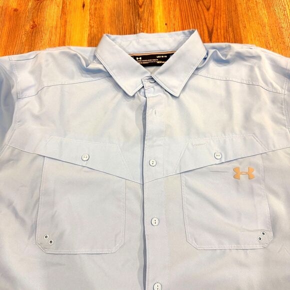 Under Armour Blue Tide Chaser Fishing Shirt Men's - Large - Picture 5 of 10